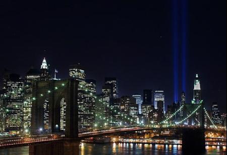 �Tribute in Light,� New York, March 11, 2002.